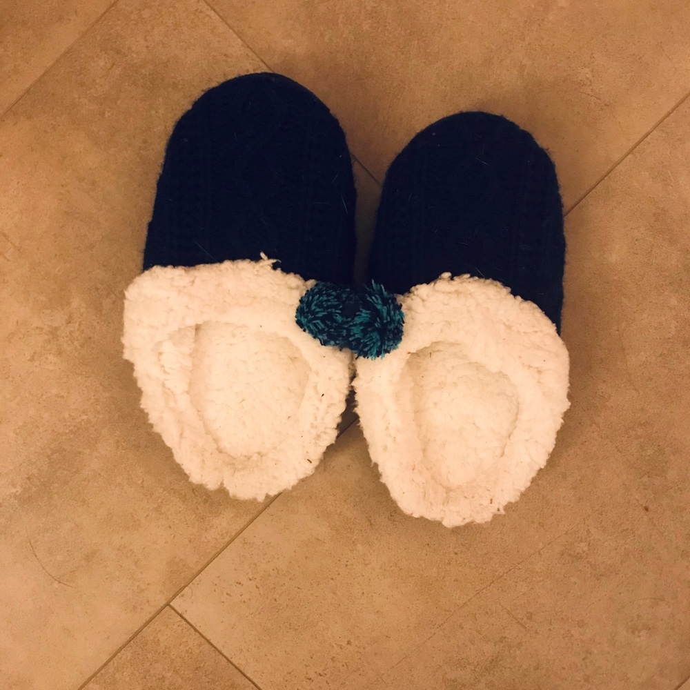 ❤️Blue Fuzzy Slippers